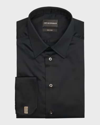 Emporio Armani Men's Cotton-Stretch French Cuff Dress Shirt