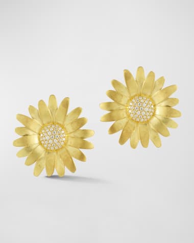 Tanya Farah 18K Daisy Diamond Stud Earrings