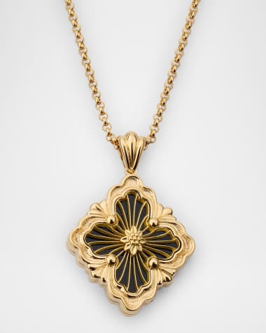 Buccellati Opera Tulle Onyx Pendant Necklace in 18K Yellow Gold, Large