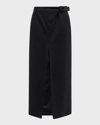SIR Leonardo Belted Midi Skirt