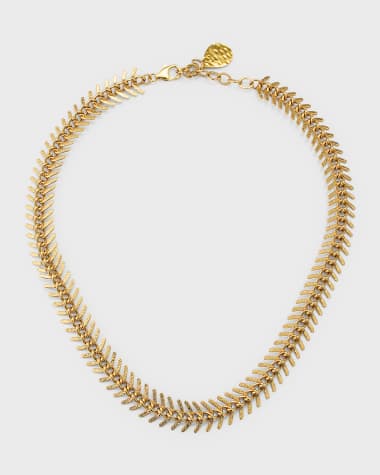 Devon Leigh Herringbone Chain Necklace
