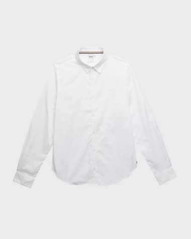 BOSS Boy's Long-Sleeve Cotton Oxford Shirt, Size 4-16