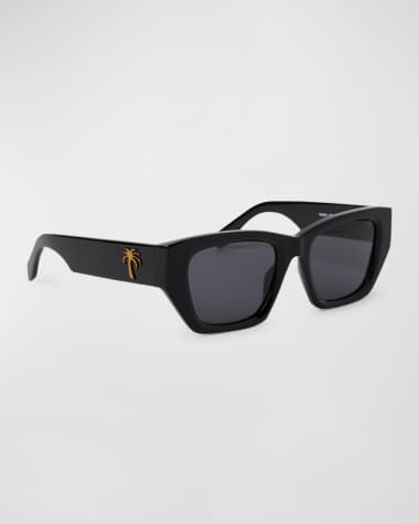 Palm Angels Hinkley Black Acetate Cat-Eye Sunglasses