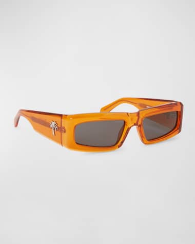 Palm Angels Men's Yreka Acetate Rectangle Sunglasses