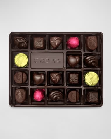 Godiva Chocolatier Chocolatier All Dark Chocolate Gift Box, 18 Count