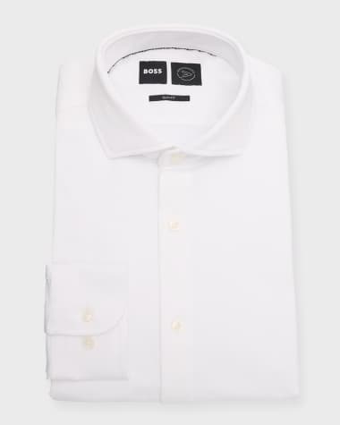 BOSS Men's Solid Cotton Dress Shirt
