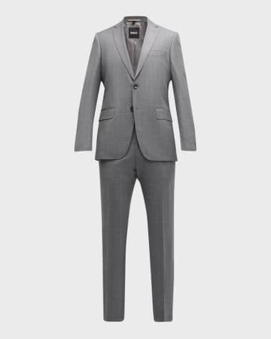 BOSS Men's Cotton-Wool Two-Button Suit