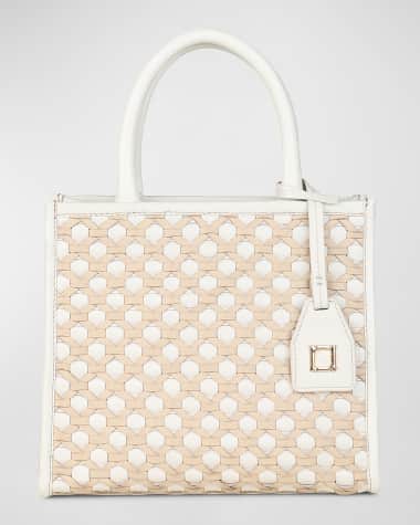 Rafe Ayesha Woven Leather Top-Handle Bag