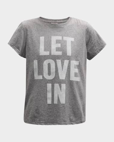 Cinq a Sept Let Love In Short-Sleeve Slogan T-Shirt