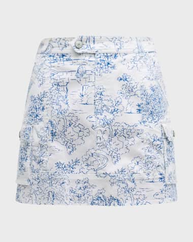 Cinq a Sept Garden Toile Lina Mini Skirt