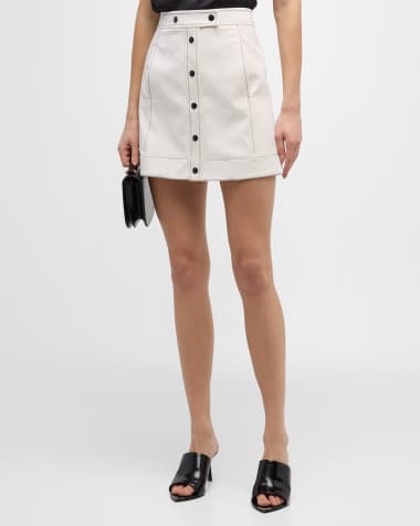 MISSGUIDED ponte curve hem mini skirt white LADIES FASHION (M14/36)