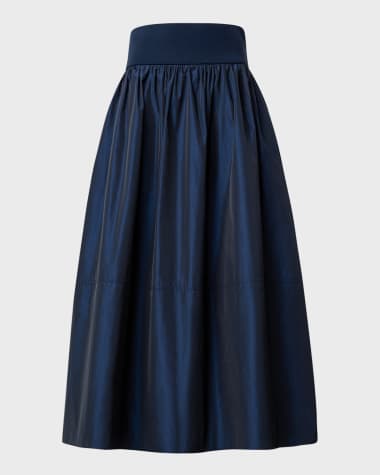 Akris punto Techno Taffeta Maxi Skirt