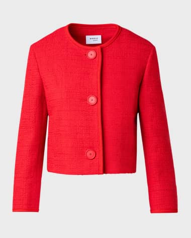 Akris punto Mix Media Boucle Tweed Short Jacket