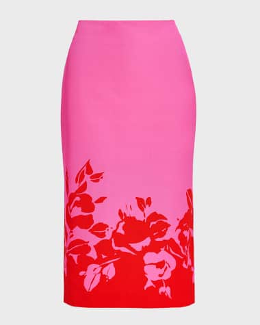 Essentiel Antwerp Fairydust Placement Floral-Print Midi Skirt