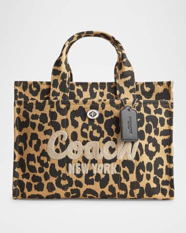 Coach Leopard Canvas Cargo Tote Bag