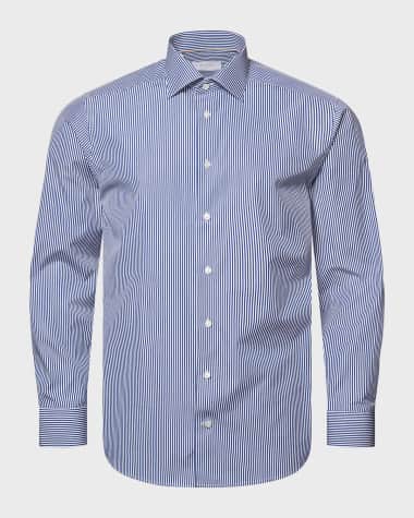 Eton Men's Contemporary Fit Bengal Stripe Elevated Poplin Shirt