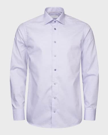Eton Men's Contemporary Fit Elevated Pique Dress Shirt