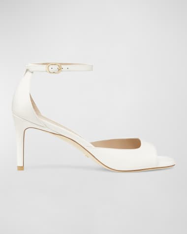 Stuart Weitzman Nudistia Leather Ankle-Strap Sandals