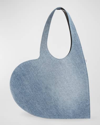 Coperni Mini Heart Denim Tote Bag
