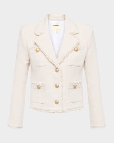 L'Agence Sylvia Metallic Tweed Jacket