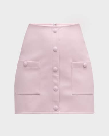 L'Agence Truman Faux Leather Mini Skirt