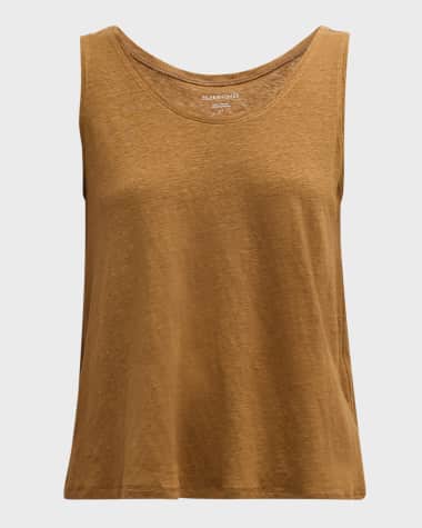Eileen Fisher Scoop-Neck Linen Jersey Tank