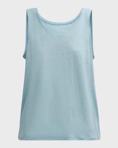 Eileen Fisher Scoop-Neck Linen Jersey Tank
