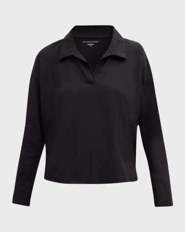 Eileen Fisher Boxy Organic Cotton Jersey Top
