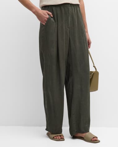 Jonathan Simkhai Wool Ring Snap Side Open Wide-leg Pants (Pants,Wide Leg)