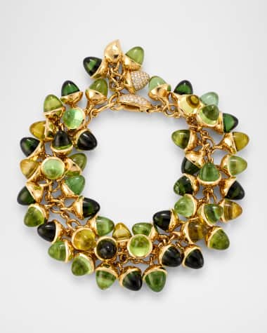 Tamara Comolli Mikado Rainforest Bracelet in 18K Yellow Gold with Diamonds