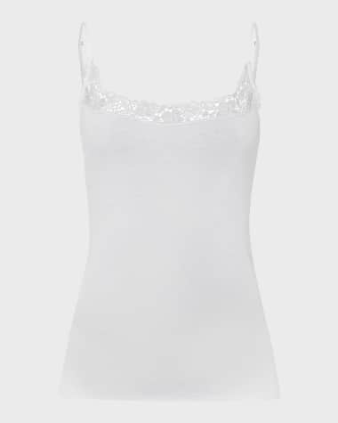 Hanro Michelle Lace-Trim Cotton Cami