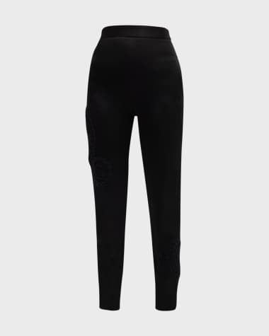 Hellessy Simon Crochet-Inset Straight-Leg Pants