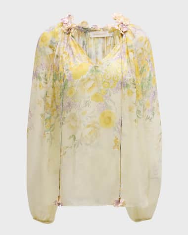 Zimmermann Harmony Floral Billow Blouse