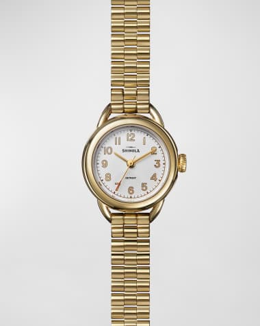 Shinola Runabout Gold Bracelet Watch, 25mm