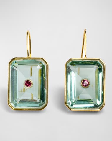 Lizzie Fortunato TILE EARRINGS IN AQUA