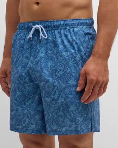 Men's Swim Trunks Faux Leather Boxer Briefs Swimwear Lace Up Swimsuit :  : Clothing, Shoes & Accessories