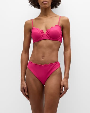Ramy Brook Leyla Scallop Bikini Top Amani Scallop Bikini Bottoms
