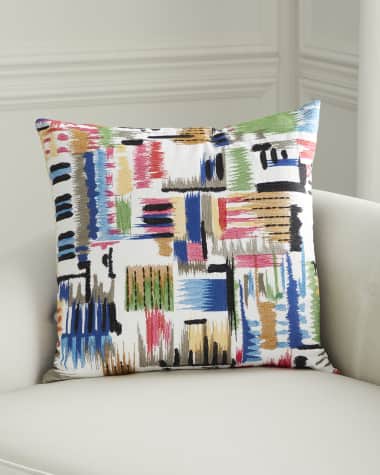 D.V. KAP Home Sketchbook Embroidered Pillow, 24" Square