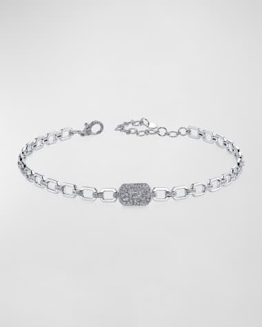 SHAY 18K White Gold Essential Pave Baguette Diamond Choker