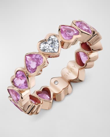 SHAY 18K Rose Gold Pink Sapphire and Diamond Ring