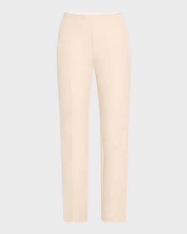Lafayette 148 New York Stanton Tapered Stretch Cotton Ankle Pants