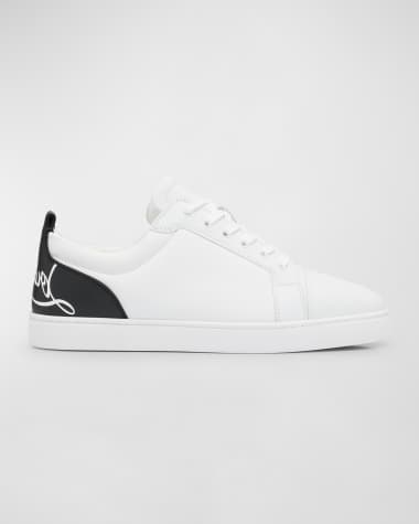 Christian Louboutin Men's Fun Louis Junior Low-Top Leather Sneakers