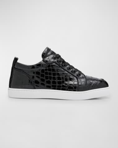 Christian Louboutin Men's Rantulow Orlato Croc-Effect Low-Top Sneakers