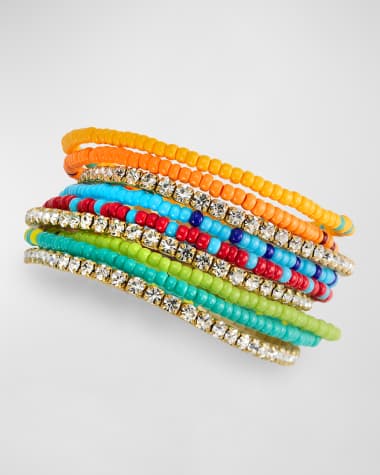 Roxanne Assoulin Just Another Day in Paradise Bracelets, Set of 9
