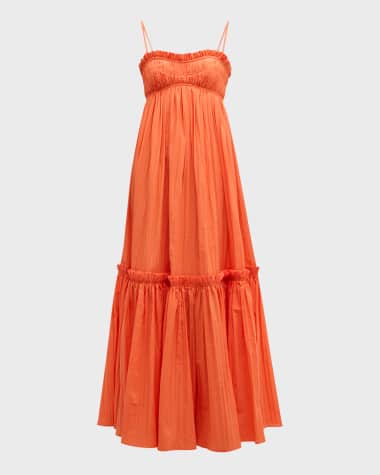 Acler Dartnell Pleated A-Line Maxi Dress
