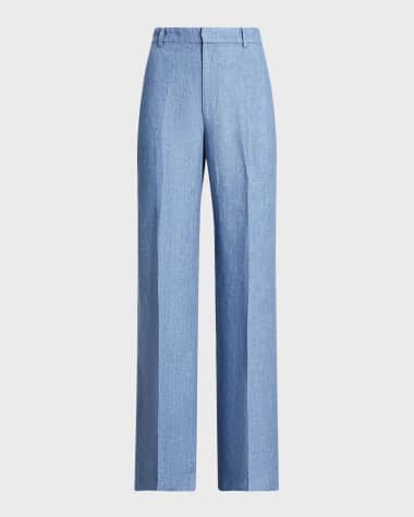 Polo Ralph Lauren Linen Wide-Leg Pants
