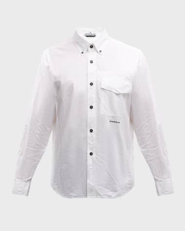 Stone Island Men's Contrast-Button Overshirt