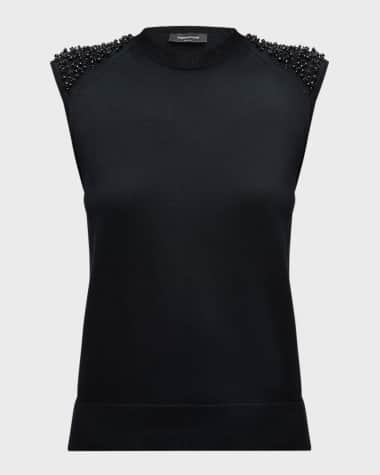 FABIANA FILIPPI Beaded Sleeveless Sweater