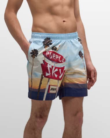 PURPLE x Blue Sky Inn Men's Printed Pull-On Shorts