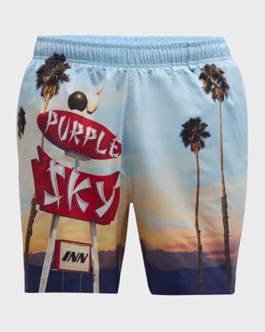 PURPLE x Blue Sky Inn Men's Printed Pull-On Shorts